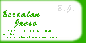 bertalan jacso business card